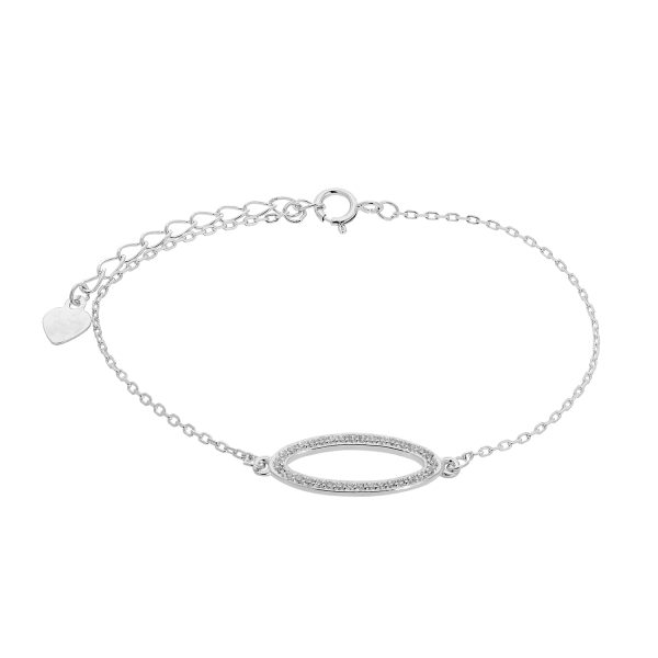 Bracelet silver 925 with oval element