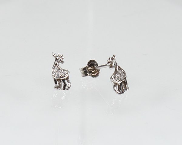 Fawn earrings, silver 925 with zircon –