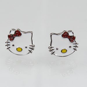 Hello Kitty earrings, silver 925