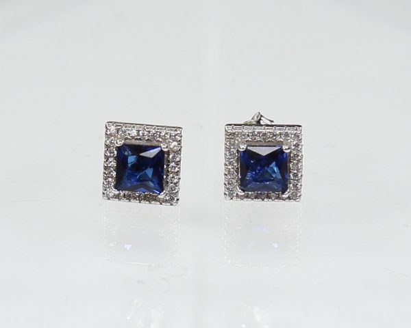 Square earrings silver 925