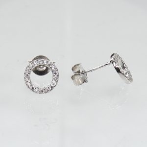 Round earrings, silver 925