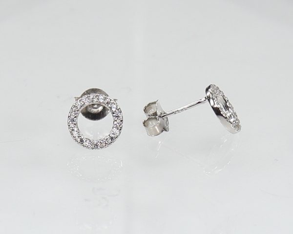 Round earrings, silver 925