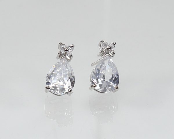 Pear earrings, silver 925