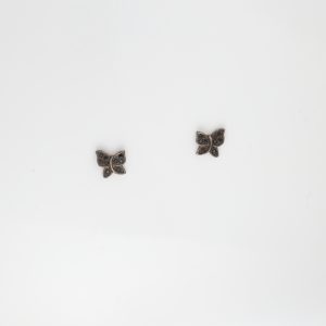 Butterfly earring silver with black platinum –